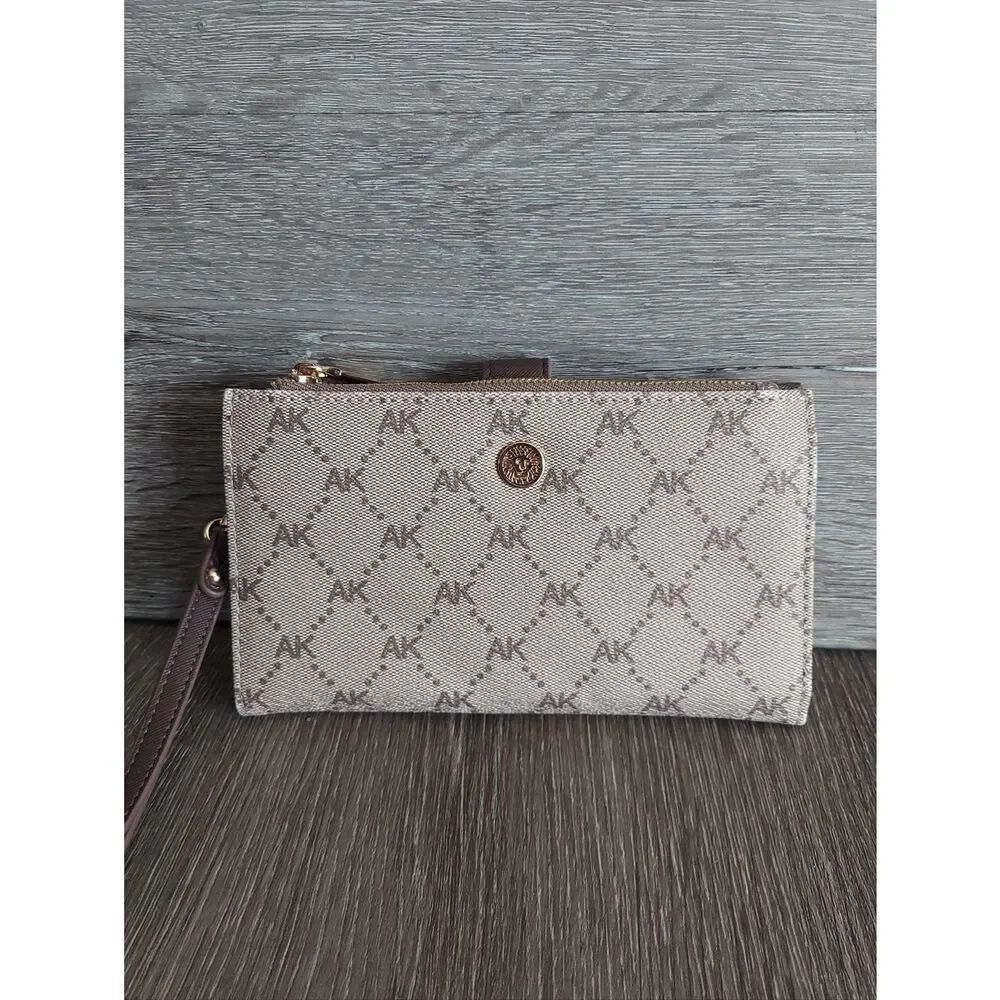 Anne Klein Signature Logo Wristlet Wallet
